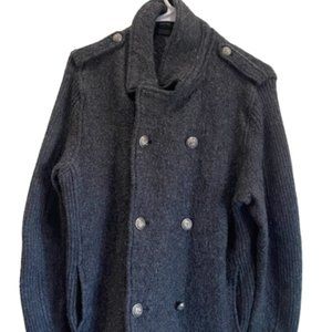 Pre-Owned ZARA Men's Collection Gray Wool Cardigan Size XL